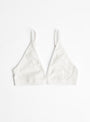 Carrie Soft Cup Bra Natural White by Elliot Organics at Couverture & The Garbstore
Front View