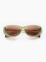 Baylor Green sunglasses by A.Society at Couverture & The Garbstore 
Front View 