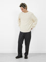 The Sea Island Signature Crewneck Ivory by BATONER at Couverture & The Garbstore
model front