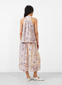Silk Tank Top in Longwood, Marigold and Madder by Anntian at Couverture & The Garbstore
Model Back View