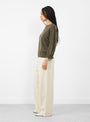 N°398 Jewel Knit Jumper Army by Extreme Cashmere at Couverture & The Garbstore
Side View
