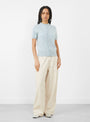 N°399 Flyer Cashmere Top Glass by Extreme Cashmere at Couverture & The Garbstore 
Front View