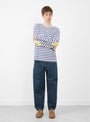 Baggy 5 Pocket Pants Dark Blue Damage by CIOTA at Couverture & The Garbstore
Front2