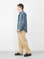 Denim Western Shirt Mid Indigo Wash by Carter Young at Couverture & The Garbstore
Side View