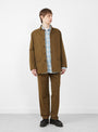 Flat Front Trouser Wood by Carter Young at Couverture & The Garbstore
Front View2