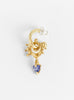 The Pierrot Tomb Charm Hoop Tanzanite Blue by Ruby Jack at Couverture & The Garbstore