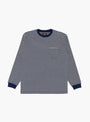 Pocket Tee Inlay Stripe Navy by Beams Plus at Couverture & The Garbstore
Front