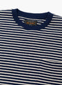 Pocket Tee Inlay Stripe Navy by Beams Plus at Couverture & The Garbstore
Close-up1