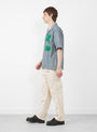 Cactus Hand Embroidery Shirt Indigo Green by NÒMARYTHM TEXTILE at Couverture & The Garbstore
Side