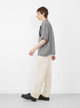 Flower Hand Embroidery Shirt Gray by NÒMARYTHM TEXTILE at Couverture & The Garbstore 
Side