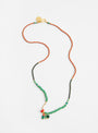 Drop Bead Necklace Coral and Green by Blythe Bruckner at Couverture and The Garbstore