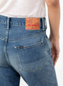 CS39-WP11 Selvedge Denim Narrow Straight Cut in Medium Splatter by Chimala at Couverture & The Garbstore
Close-up