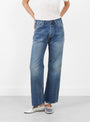 CS39-WP11 Selvedge Denim Narrow Straight Cut in Medium Splatter by Chimala at Couverture & The Garbstore
Model Front View