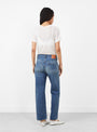 CS39-WP11 Selvedge Denim Narrow Straight Cut in Medium Splatter by Chimala at Couverture & The Garbstore
Model Back View