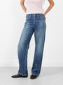 CS39-MP03B Selvedge Denim Straight Cut Jeans by Chimala in Dark Distress at Couverture & The Garbstore
Model Front View