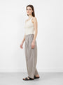 Japanese Georgia Trouser in Bark and Ecru by Cawley at Couverture & The Garbstore 
Model Side View
