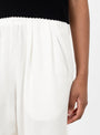 Relaxed Lean Trouser Off White by Modern Weaving at Couverture & The Garbstore Model Detail