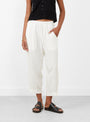 Relaxed Lean Trouser Off White by Modern Weaving at Couverture & The Garbstore Model Front