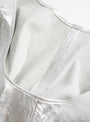 Petite Pleat Shopper Silver by Modern Weaving at Couverture & The Garbstore Detail