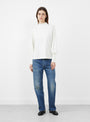 Mock Neck Gather Long Sleeve T-Shirt Off White by BEAMS BOY at Couverture & The Garbstore
Front