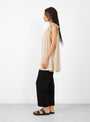 Gather Shell Top in Sisal by Lauren Manoogian at Couverture & The Garbstore Model Side View