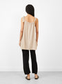 Gather Shell Top in Sisal by Lauren Manoogian at Couverture & The Garbstore Model Back View