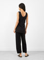 Laced Tank Top in Black by Lauren Manoogian at Couverture & The Garbstore Model Back View