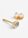 Grey Diamond Slice Single Earring by Celine Daoust at Couverture & The Garbstore 
Front View