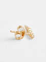 Moonstone and Three Diamond Single Earring by Celine Daoust at Couverture & The Garbstore
Back View