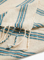 Turquoise Cotton and Linen Towel by Mizar & Alcor at Couverture & The Garbstore
Close-up