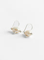 Pin Cushion Pearl Earrings White Freshwater by Lizzie Ames at Couverture & The Garbstore
Front View