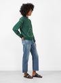 Knit Marionette Hoodie Green by Kapital at Couverture & The Garbstore Model Side