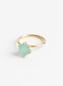 Lagoon Ring Gold and Aqua Chalcedony by Beatriz Palacios at Couverture & The Garbstore
Front