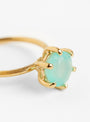 Lagoon Ring Gold and Aqua Chalcedony by Beatriz Palacios at Couverture & The Garbstore
Close-up