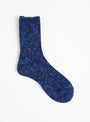 Slub Low Guage Rib Socks Indigo by Mauna Kea at Couverture & The Garbstore
Front