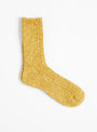 Slub Low Guage Rib Socks Mustard by Mauna Kea at Couverture & The Garbstore
Front