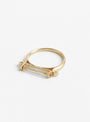 Iridescent Bar Ring Gold Vintage Glass by Beatriz Palacios at Couverture & The Garbstore Main