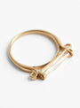Iridescent Bar Ring Gold Vintage Glass by Beatriz Palacios at Couverture & The Garbstore Close Up