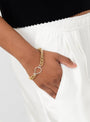 Large Hook Chain Bracelet Gold by Beatriz Palacios at Couverture & The Garbstore
Model 