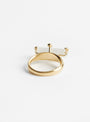 Frosted White Ring Gold Vintage Glass by Beatriz Palacios at Couverture & The Garbstore
Back