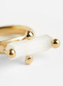 Frosted White Ring Gold Vintage Glass by Beatriz Palacios at Couverture & The Garbstore
Close-up