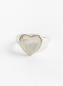 Small Pearl Heart Ring Silver by Annika Inez at Couverture & The Garbstore 
Detail stone 