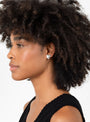 Mini Heart Studs Silver by Annika Inez at Couverture & The Garbstore 
Model 
