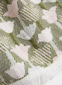 Tulppaani Blanket Rose/Olive by Lapuan Kankurit Oy at Couverture & The Garbstore Detail