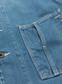 12oz Denim Cactus Coverall Midtone Blue by Kapital at Couverture & The Garbstore Front Pocket