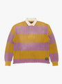 5G Cotton Knit Rugger Shirt Yellow and Pink by Kapital at Couverture & The Garbstore Main