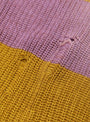 5G Cotton Knit Rugger Shirt Yellow and Pink by Kapital at Couverture & The Garbstore Detail