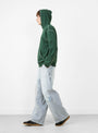 SWT Knit Marionette Hoodie Green by Kapital at Couverture & The Garbstore Model Side