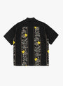 Silk Rayon Peckish Rainbowy Wrangle Cuban Collar Shirt Black by Kapital at Couverture & The Garbstore Back