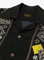 Silk Rayon Peckish Rainbowy Wrangle Cuban Collar Shirt Black by Kapital at Couverture & The Garbstore Main